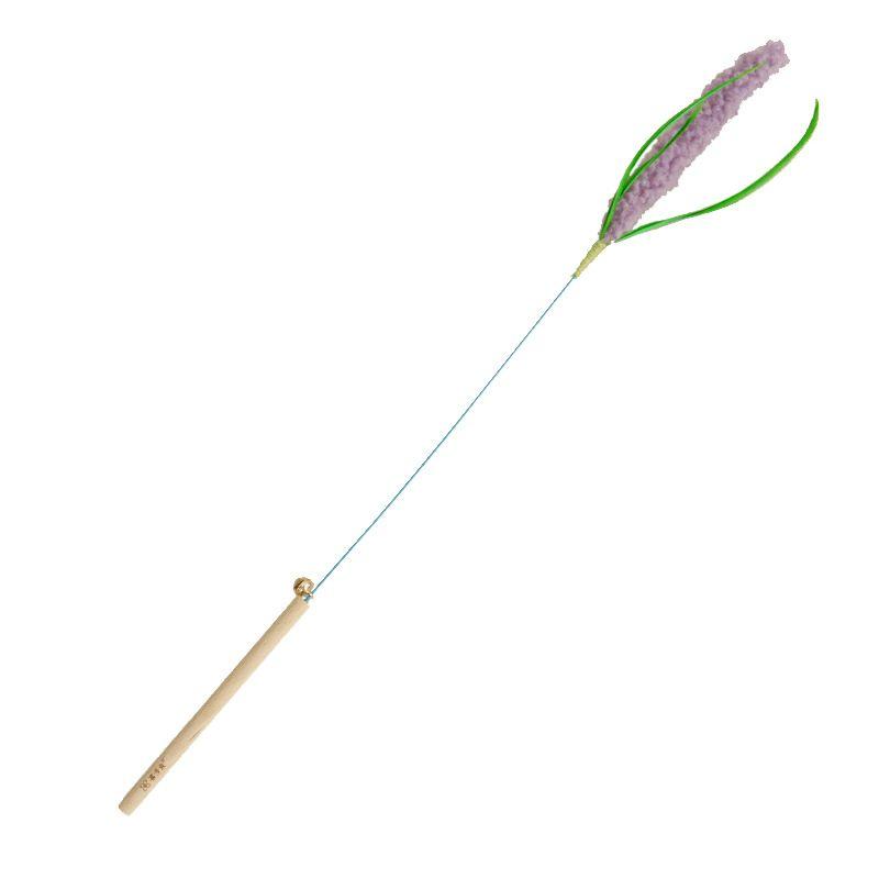 

Лавандовый Дразнилка для кошек Длинный Держатель для щеток Устойчивая к укусам Игрушка с кошачьим колокольчиком Саморазвлечение Снятие духоты Ручной Забавный кошачий Удобный гаджет Товары для питомцев Purple(Lavender cat tease stick)