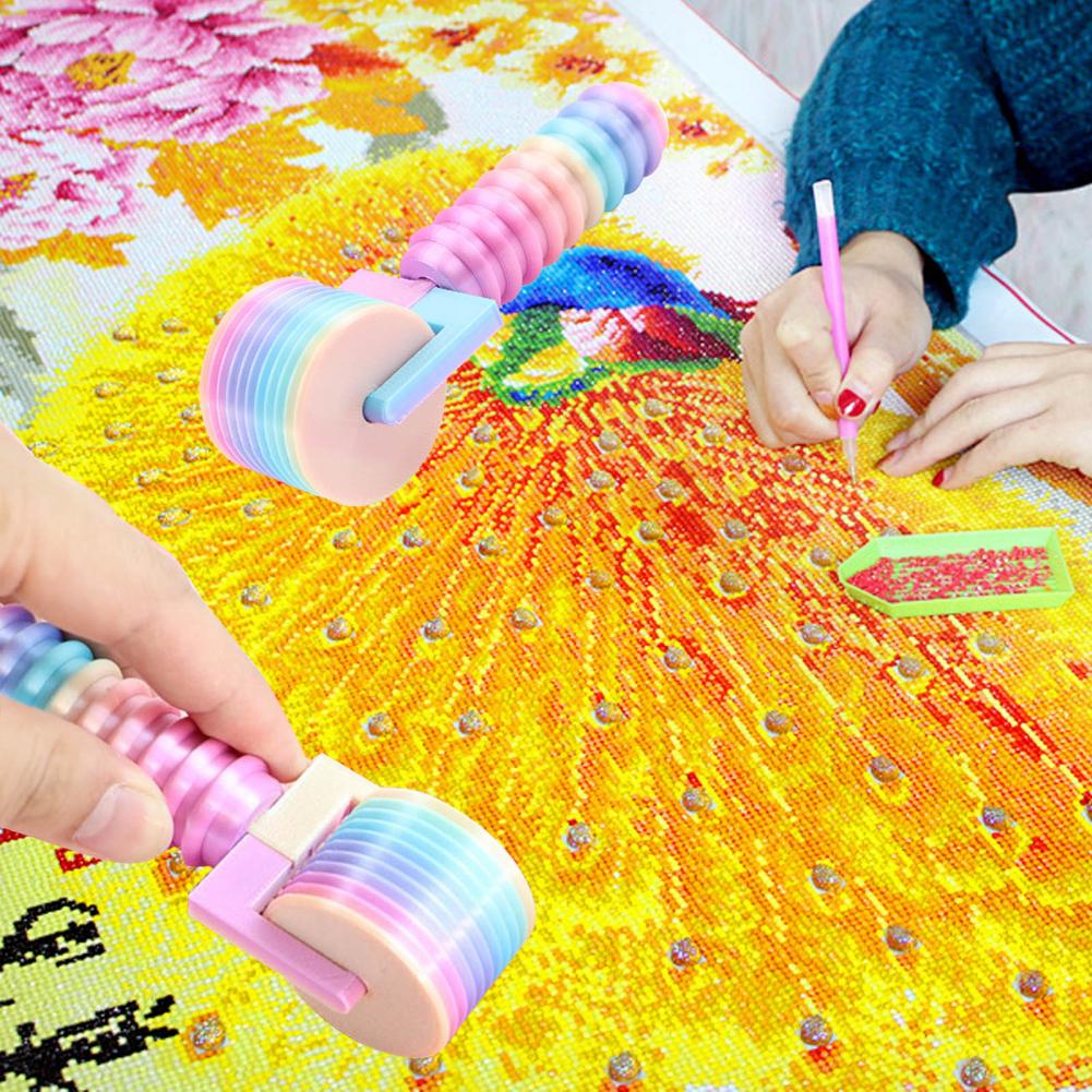 Diamond Art Roller Efficient Pressing Roller Rhinestone Embroidery Easy-Grip Hand Roller Detachable DIY Craft Tools