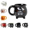 Keramik-Heißschokoladenbecher Hexe Kaffeetasse, Halloween-Thema Einzigartiger Zauberer-Krug Okkultes Trinkgeschirr Gruselig für Tee oder Lustige Hexen-Küchendeko