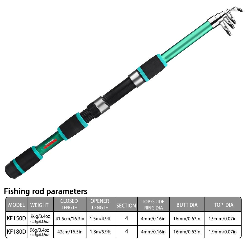 Beginner Long Cast Spinning Sea Fishing Rod & Reel Combo Set (1.5M/1.8M)
