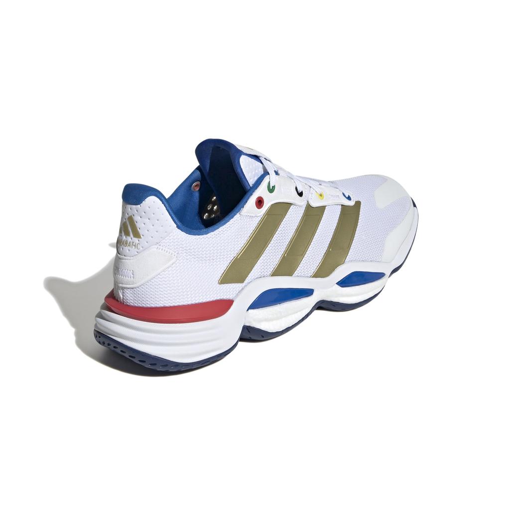 Adidas stabil 16 sneakers mesh upper white/gold metallic/dark blue