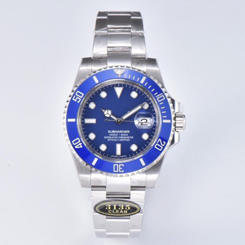 Pánské mechanické hodinky Rolex Submariner zelené a černé