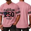 Casual V Neck Jersey Short Sleeve Sports T Shirt Celebrating 250 Years of Freedom 1776 2026 Lightweight Breathable Athletic Top