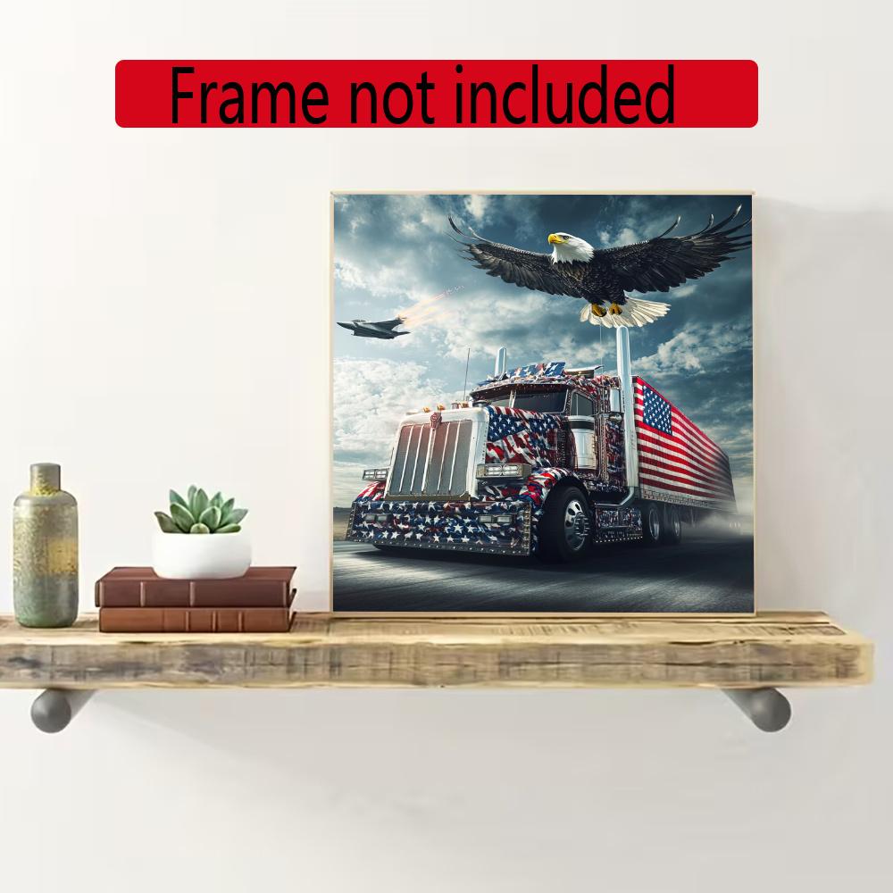 Kenworth 5D Diy Diamond Painting Round Diamond Mosaic Suitable For Beginners Diamond Painting Rhinestones Gift Frameless