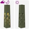 Solar LED Path Light 2 Pcs Olive Green Cold Rolled Steel