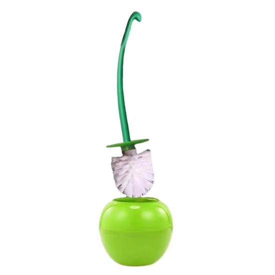 Yousheng Cherry Shape Toilet Brush with Holder Bowl Long Handle Design Comfortable Grip Household Bathroom Cleaning Tool Cleaner
