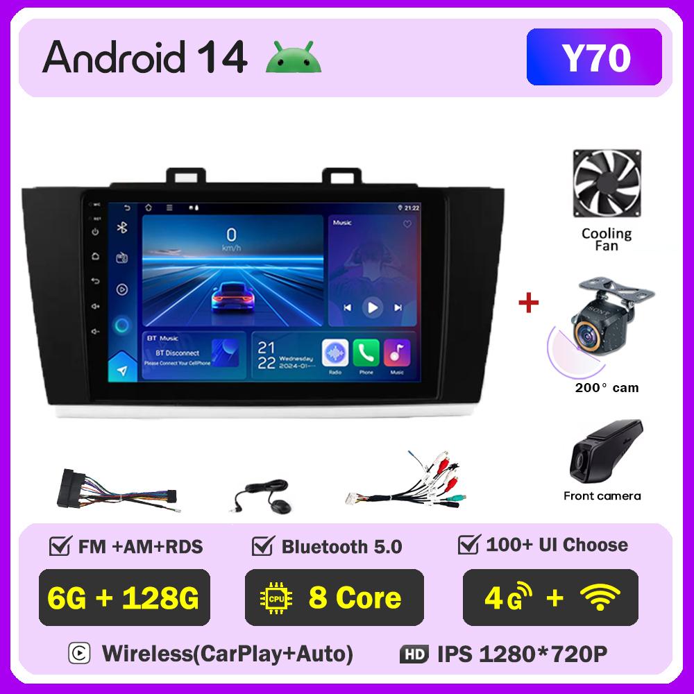 For Subaru Legacy Outback 2015-2018 Car Radio Player Car Carplay Screen Autoradio Mirror Link Car Intelligent Systems RDS DSP