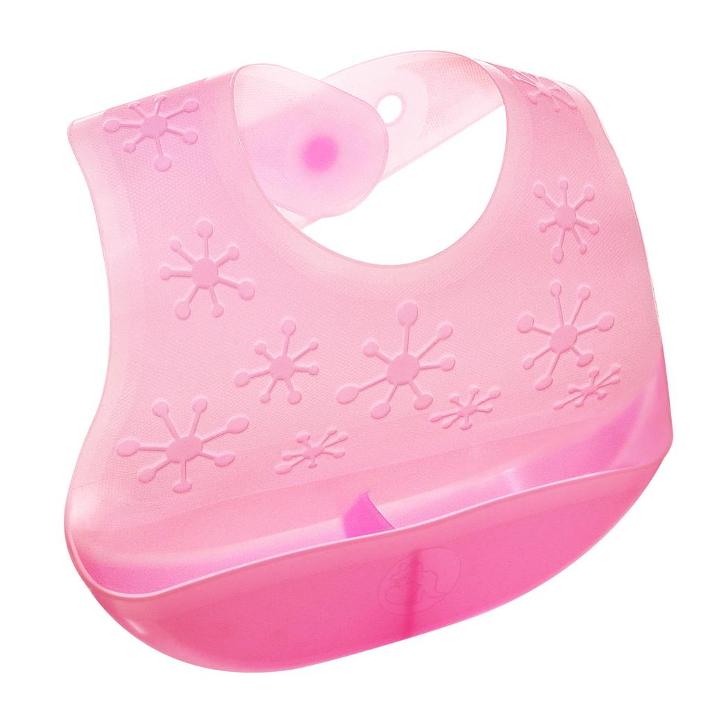 Silicone Apron Smart Lightweight and Neck Beautifully Transparent Crystal Yellow T-Rex Bib, Soft, 3-Level Adjustment,