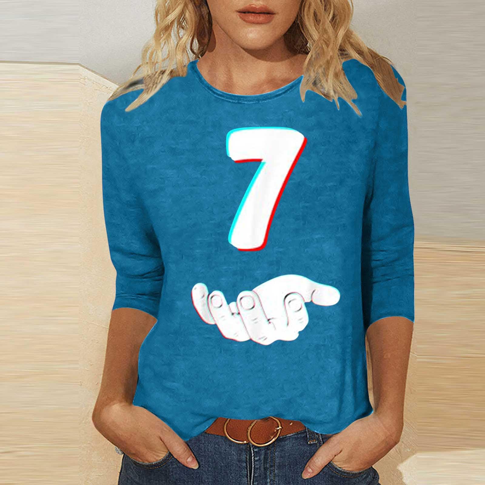 

Women s Casual, Stylish, Sexy, Comfortable Round Neck Three-Quarter Sleeve Top XL