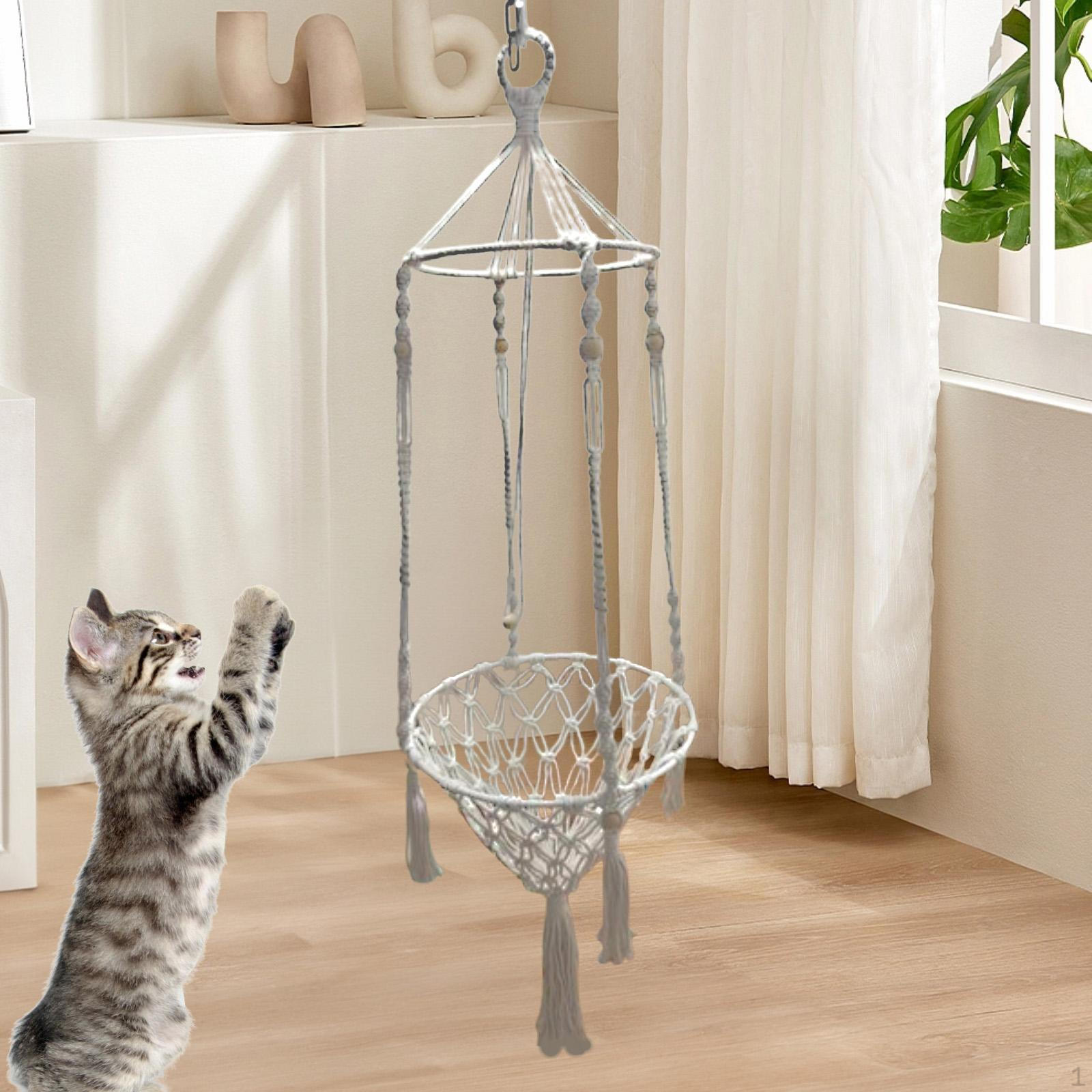 

Кошачий гамак, ручная работа, подвесная кровать, клетка для лазанья котенка Diameter 30CM