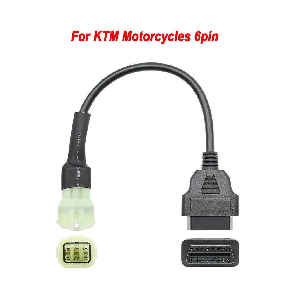 For KTM OBD2 Connector Motorcycle Motobike for Honda 6 Pin Adapter for OBD2 Diagnostic Tools Moto OBD 2 Extension Cable