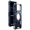 For iPhone 17 Pro Max Case Kickstand Frameless Aluminum Alloy + Silicone Phone Bumper Cover
