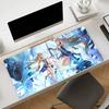 Gaming Mouse Pad Desk Mat Antislip Stitched Edges Blue Water Element Anime Girls Print Keyboard Pad for Gamer Home Office