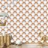 Rainbows and Butterflies Boho Wallpaper, Orange and Beige, for Living Room and Bedroom, 50x1000