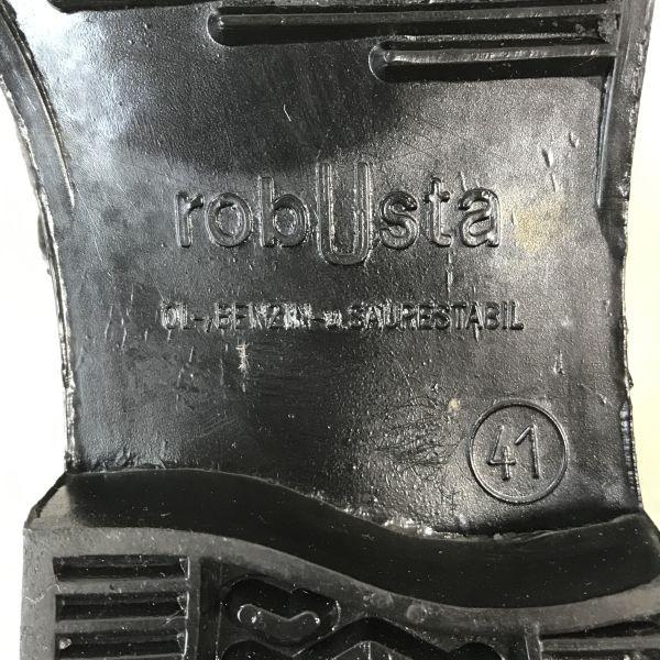 Vintage German robusta echt leder Pebbled Leather Officer Boots Size 41 25.5-26.0cm Black Military Police Shoes(USED)