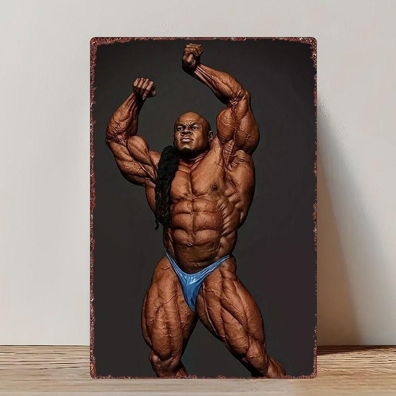 Fitness Motivation Metallblechschild Gewichtheben Fitness Poster Man Cave Garage Heimwanddekor 8x12 Zoll