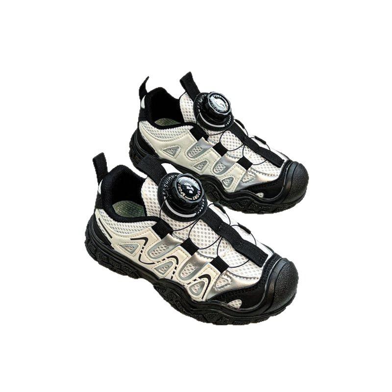 Spring Summer Kids Breathable Mesh Rotary Buckle Sneakers Unisex Children Casual Chunky Daddy Shoes