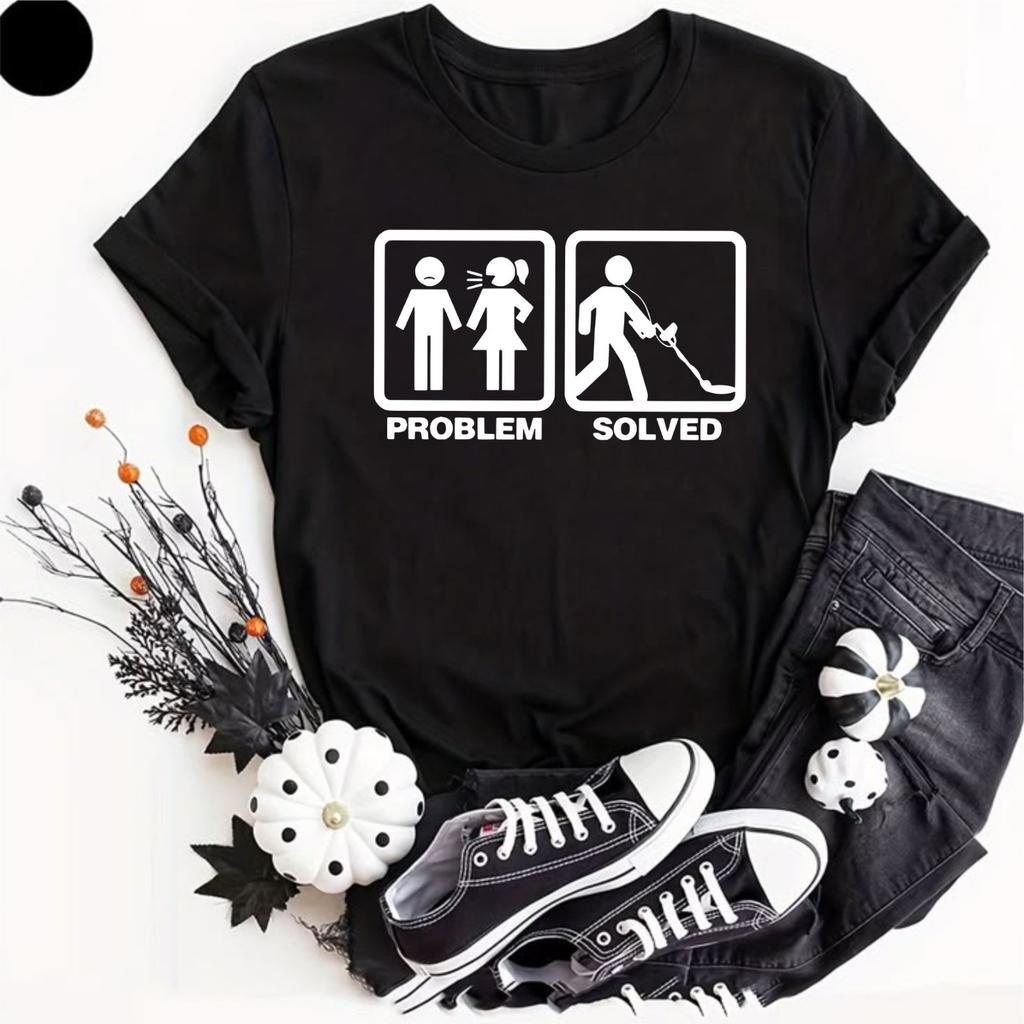 Problem Solved Metal Detecting Mens T Shirt Funny Unisex Gifts Joke Tee Adults