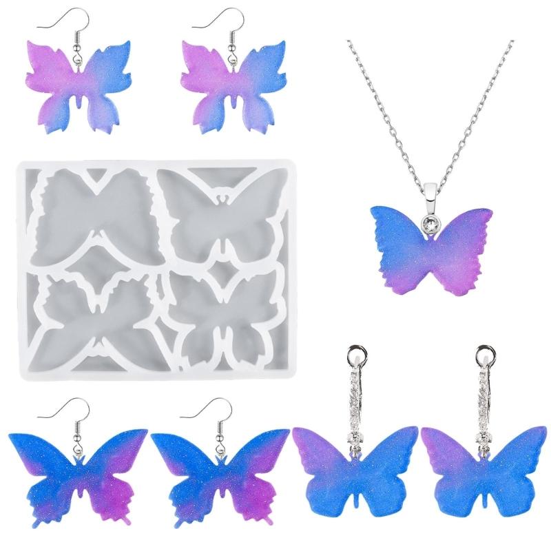 Sturdy Silicone Butterfly Pendant Resin Molds Perfect For Crafting Individualized Jewelry Such As Earrings And Necklaces