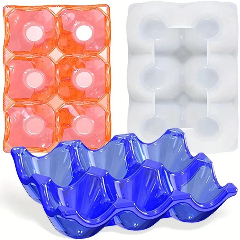 2026 Latest Models Multi-Use Silicone Molds Set for Egg Tray Storage Unique Candlesticks Jewelry Organizer Resin Crafts Cooling