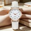 Women Luminous Watch Dainty Analog Quartz Watch Adjustable Leather Strap Wristwatch Fashion Casual Watch for Office Party Dating