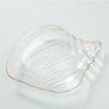 Ocean Series Gold Rimmed Seashell Glass Plate for Snacks & Desserts