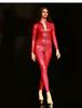 Sexy Women Pvc Shiny Bodysuit Pu Faux Leather Zipper Open Bust Sexy Maid Tight Leotard Moto Biker Club Wear Plus Size Jumpsuit