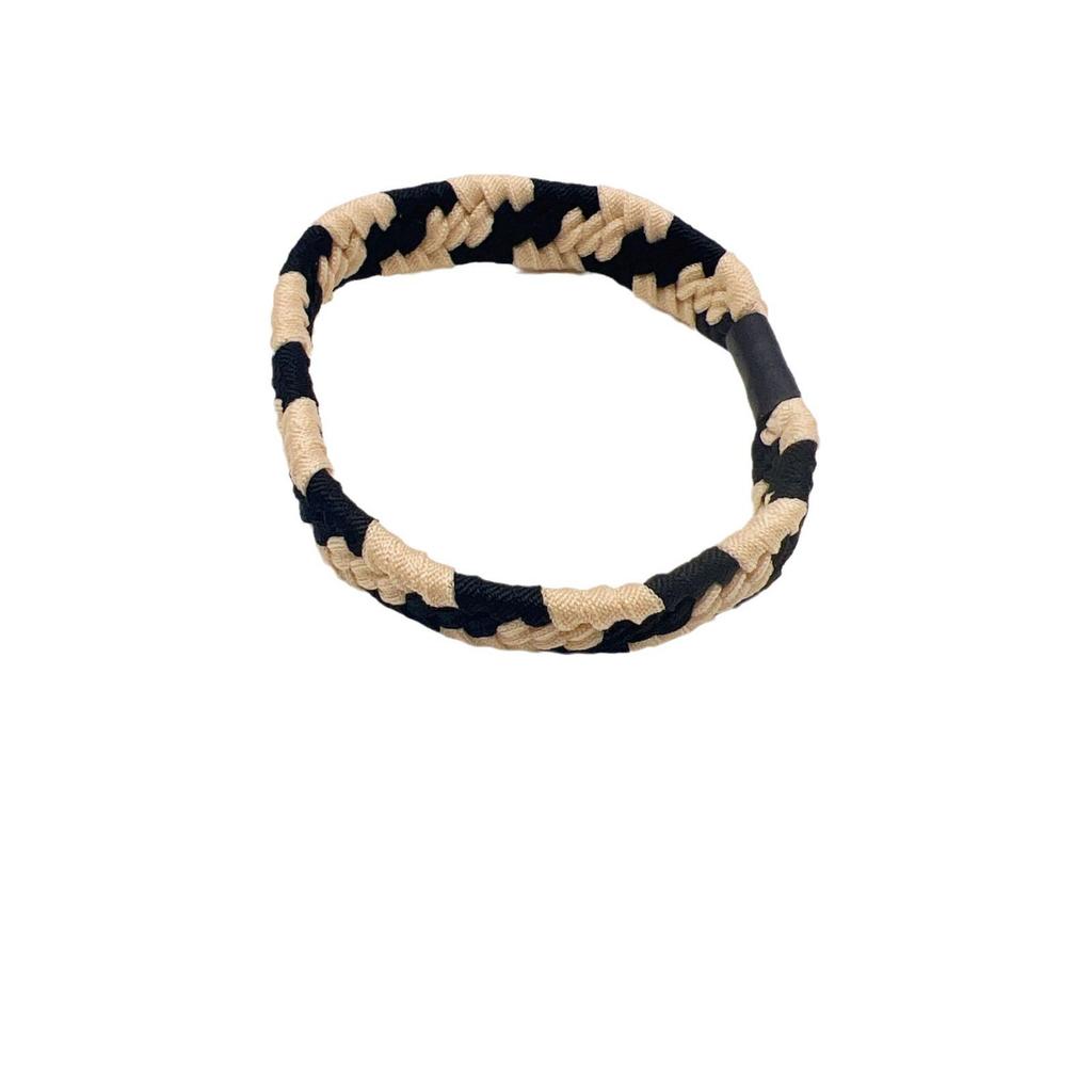 Milchkaffee Geflochtenes Elastisches Haarband - Schlichtes, Hochelastisches Haaraccessoire