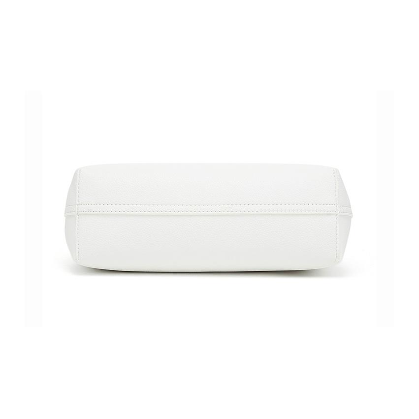 Emporio Armani Minimalist European And American Fashion PU Tote Shoulder Bag Women bags White Y3D166-YFO5B-85219