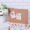 12.6 X 9 Inch Small Desktop Cork Board with Stand Rose Gold Bulletin Memo Message Picture Double Sided Pin Board for Office School Home with Binder