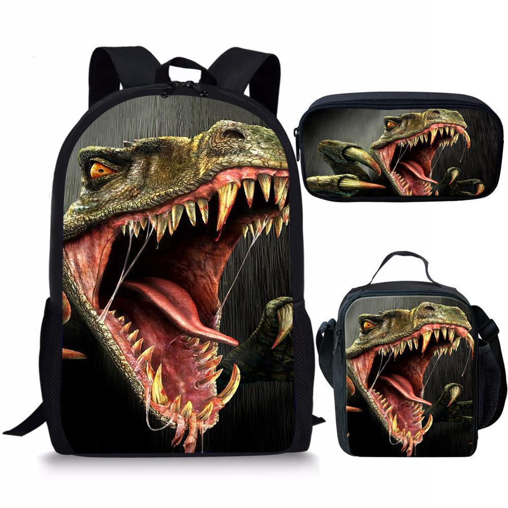 Jurassic Park Trendy Backpack European and American Retro Schoolbag Fourth Grade Bag Dinosaur Backpack