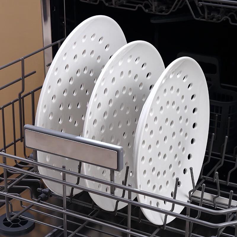 Multi-Hole Ceramic Steamer Rack & Plate
