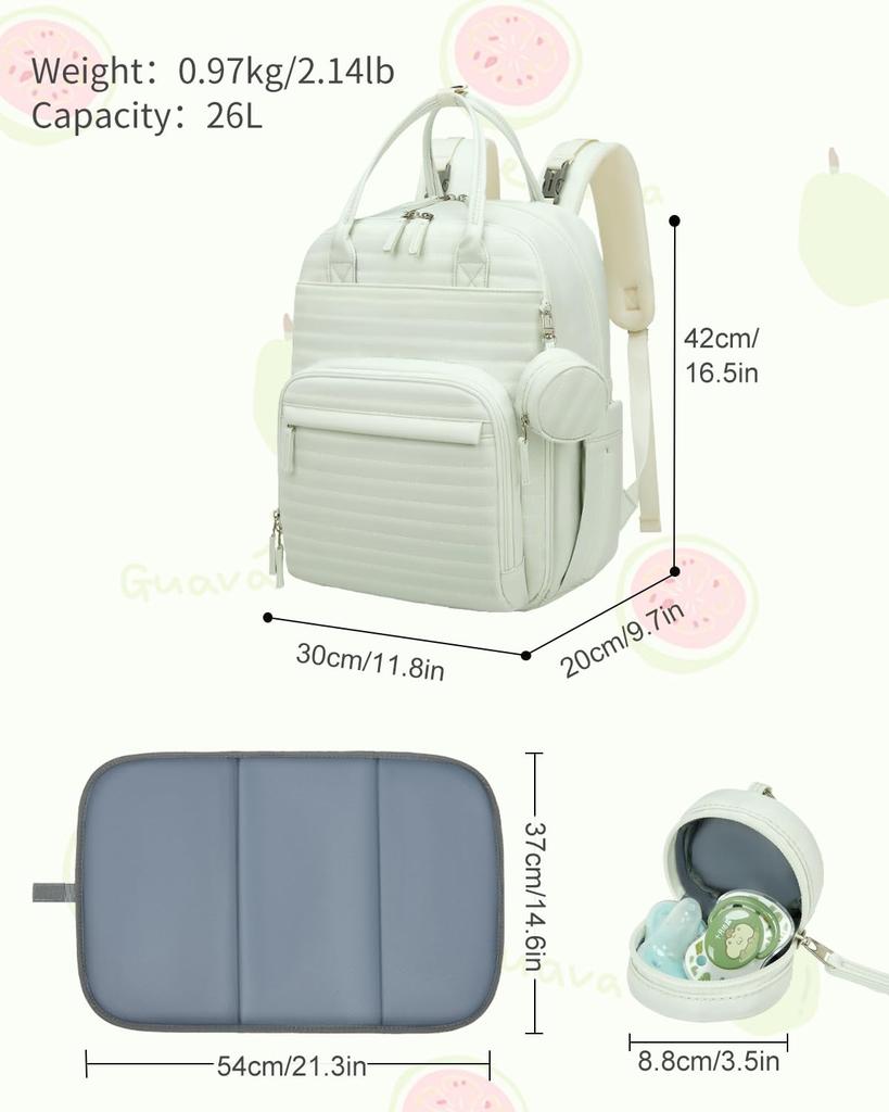 Bag Capacity 18 Mom With Thermal Large Diaper Changing Hanging Baby Items Preparation for Childbirth [Sea choice] Mother's Backpack, Mother's (Large /