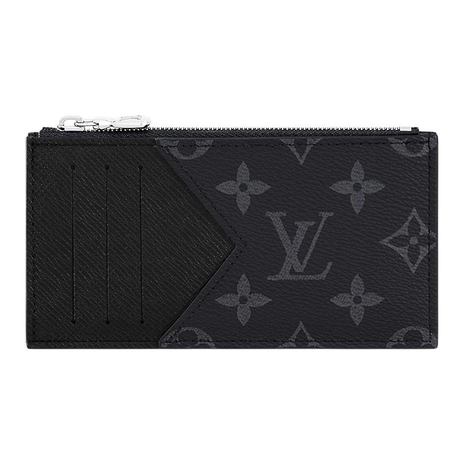 Louis Vuitton Coin Card Holder Black Monogram Eclipse Canvas Men Wallets M30271