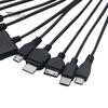 USB Data Cable 1 Drag 10 Multifunctional Plug Play Widely Compatible Charge USB Multi Charger Data Cord for Home
