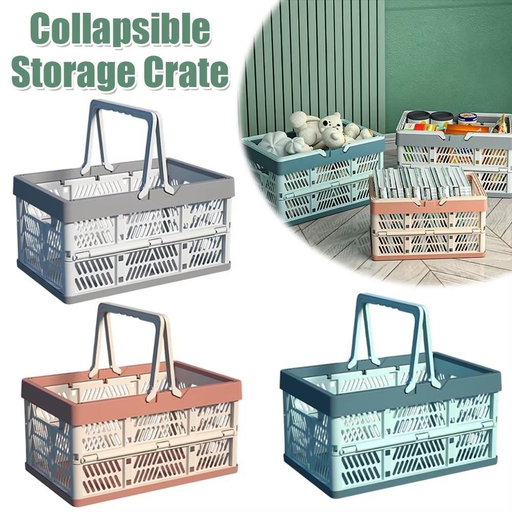 Stackable Folding Storage Basket Thickened Collapsible Storage Crate  Camping
