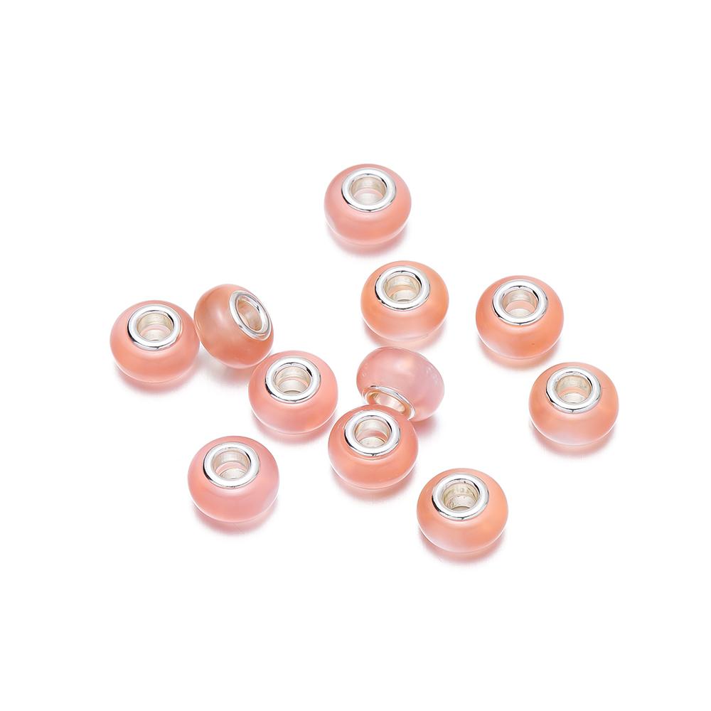 

5pcs/lot 14mm Resin Round Shape Bead Big Single Hole Spacers Beads for DIY Necklace Bracelet Jewelry Making Findings Accessories
