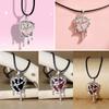 Crystal Heart Necklace Fashion Clavicle Chain Necklaces for Women Girls Hollow Irregular Heart Neck Chain Trend Jewelry