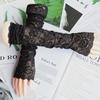 Women's Lace Sun Protection Fingerless Arm Sleeves for Driving