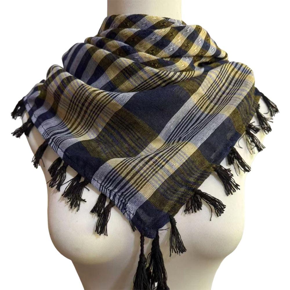 Large Size Arab Shemagh with Tassel Headscarf New Desert Scarf Arab Tradition H