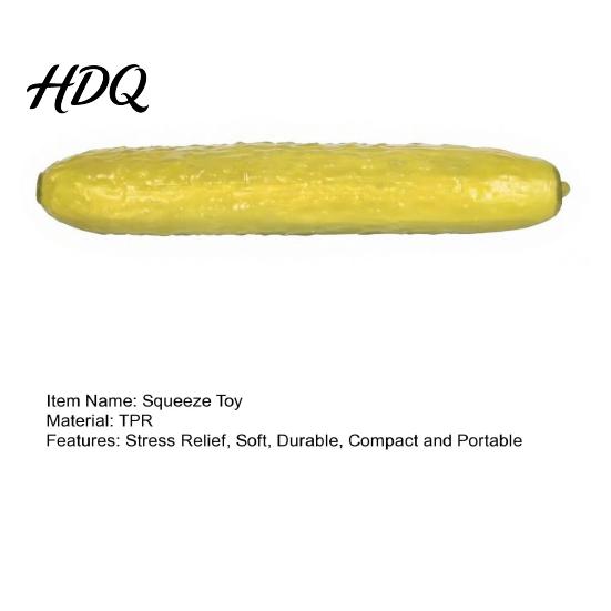 Sensory Stress Relief Toy Pickled Cucumber Squeeze Soft Stretchy Tactile Fidget for Anxiety Party Favors Durable