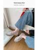New Women's 2025 Genuine Leather Velcro Trainers: Thick Sole, Breathable, Versatile, In-Stock Casual Shoes