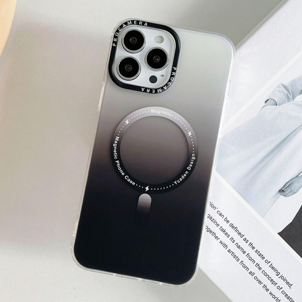 For iPhone 16 Pro Case Compatible with MagSafe IMD Matte Gradient Hard PC Phone Cover