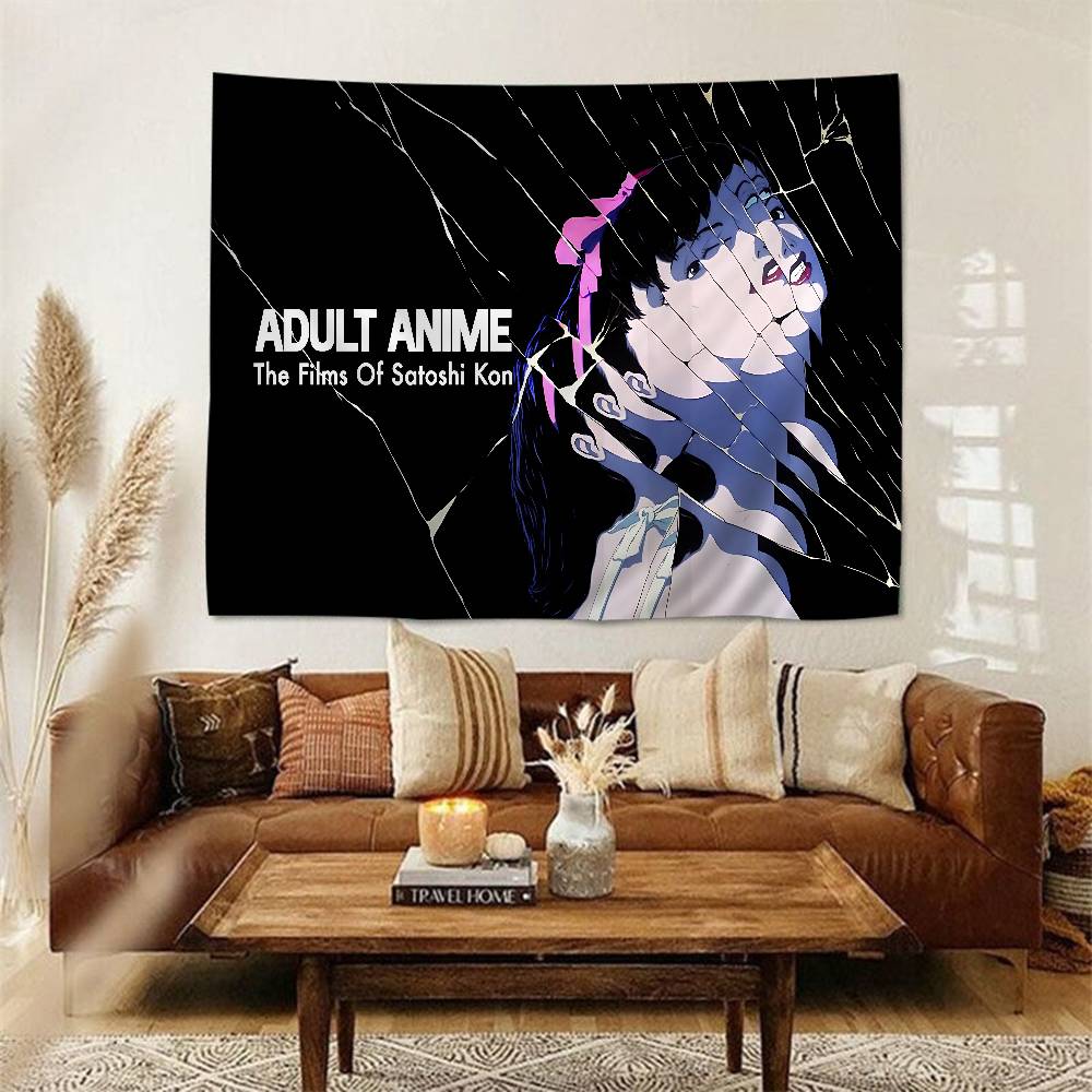 Japanese Horror Movie Pperfect Bblue Anime Tapestry Hippie Flower Wall Carpets Dorm Decor Wall Hanging Home Decor