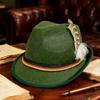 Bavarian Oktoberfest Hat Dress Up Costume Cosplay Cap Feather Decors Hat  Party Photo Props