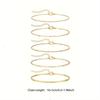 5-piece women's gold bracelet set. Features a simple geometric design with a metal Figaro chain, suitable for everyday wear, par