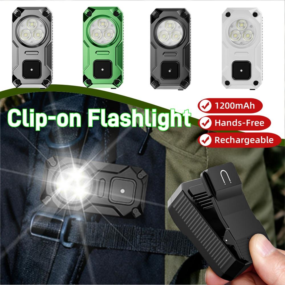 Hands-Free Running Lights 1200mAh Rechargeable Portable Magnetic Small Pocket Light for Emergency Outdoor Camping Walking Dog