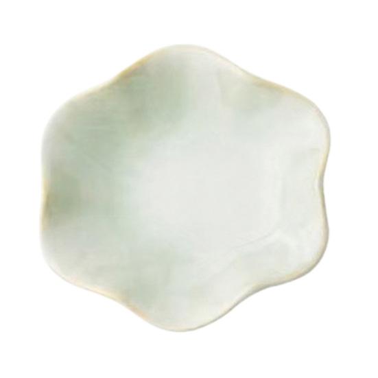 Yousheng Soy Sauce Dish Plate, Ceramic Lotus Leaf Design, High-Temperature Fired Unique Texture Jewelry Holder, for Soy Sauce Dipping Vinegar