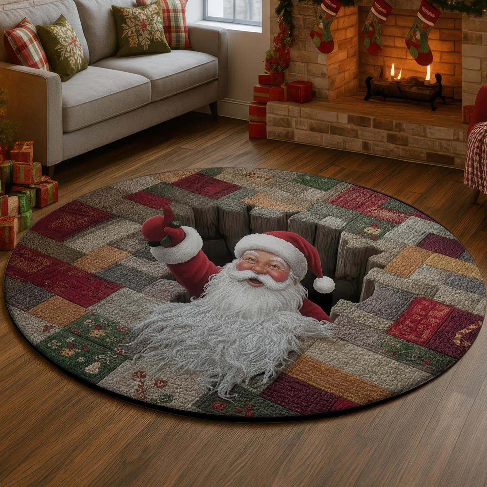 

Crack Vortex Rug – Soft Non-Slip Floor Decor for Bedroom Living Room Diameter 60cm