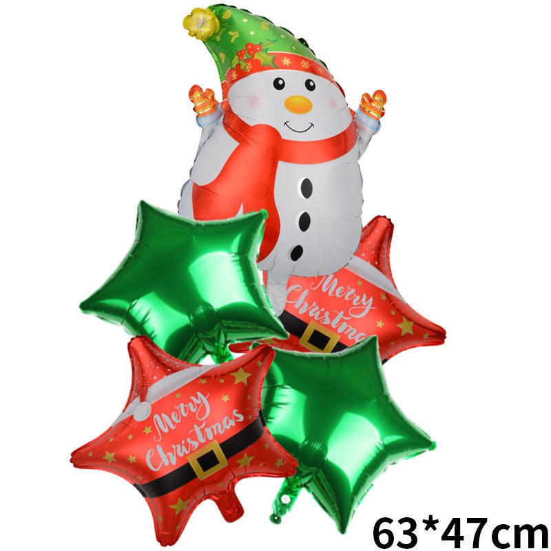 Weihnachtsballonanzug Weihnachtsmann Schneemann Elch Weihnachtsbaum DIY Weihnachts-Globos Kindergeschenke für Zuhause Neujahr 2024 Navidad Dekor